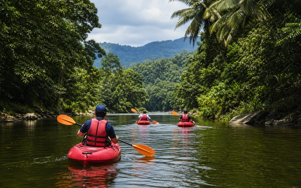 Kayaking on Kelani River