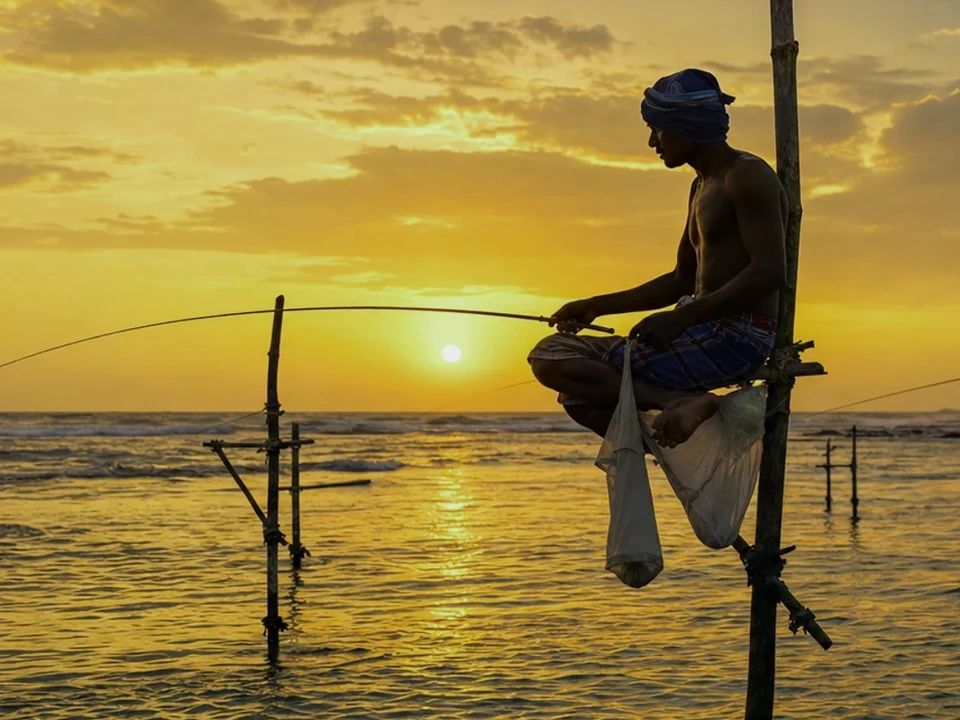 Stilt Fishermen at Dawn